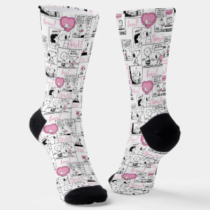 Peanuts Valentine Heart Love Pattern Socks
