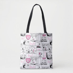 Peanuts   Valentine Heart Love Pattern Tote Bag