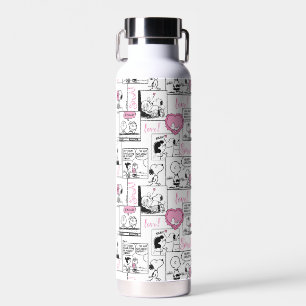 Peanuts Valentine Heart Love Pattern Water Bottle