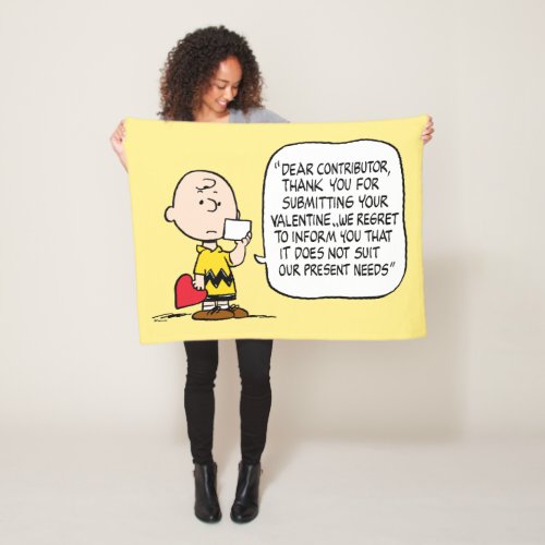 Peanuts  Valentines Day  Charlie Brown Fleece Blanket