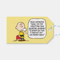 Peanuts, Valentine's Day, Charlie Brown Gift Tags