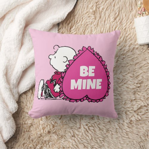 Peanuts  Valentines Day  Charlie Brown Heart Throw Pillow