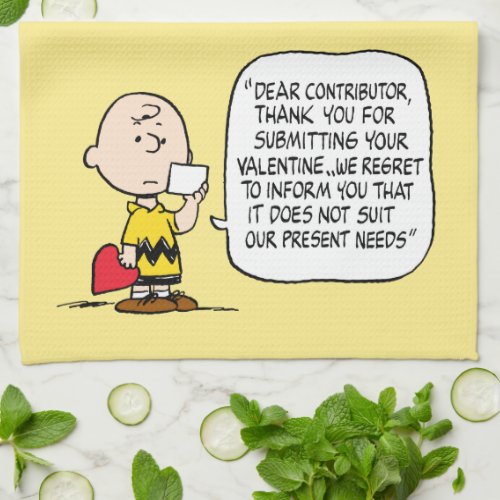 Peanuts  Valentines Day  Charlie Brown Kitchen Towel