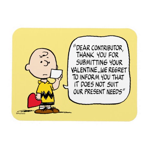 Peanuts  Valentines Day  Charlie Brown Magnet