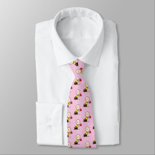 Peanuts  Valentines Day Charlie Brown Red Heart Neck Tie