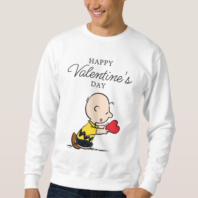 Peanuts | Valentine's Day Charlie Brown Red Heart Sweatshirt (Front)