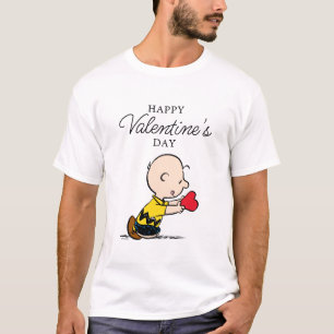 Peanuts Valentine's Day Charlie Brown Red Heart T-Shirt