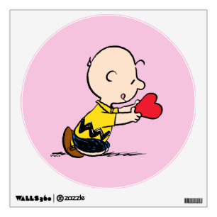 Peanuts Valentine's Day Charlie Brown Red Heart Wall Decal