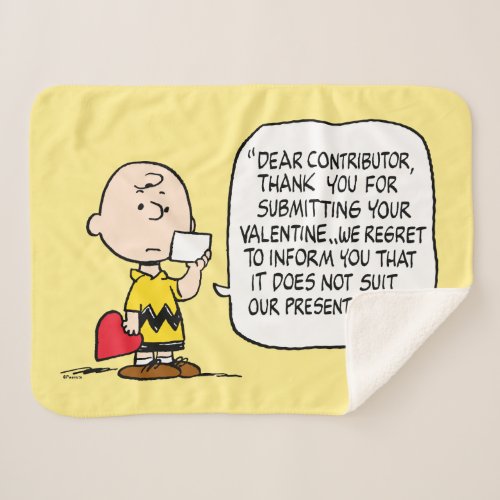 Peanuts  Valentines Day  Charlie Brown Sherpa Blanket
