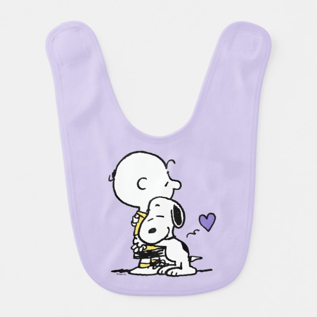 Peanuts | Valentine's Day | Charlie Brown & Snoopy Baby Bib (Front)