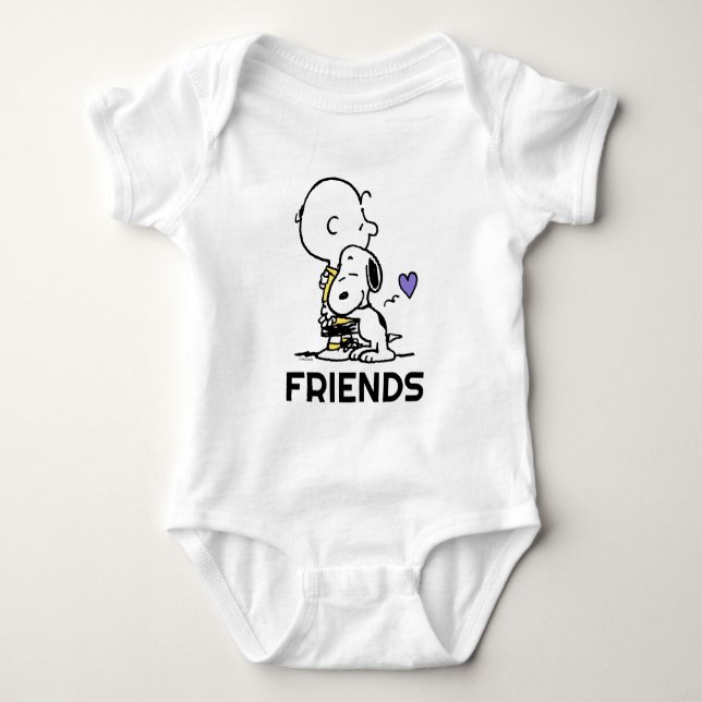 Peanuts | Valentine's Day | Charlie Brown & Snoopy Baby Bodysuit (Front)