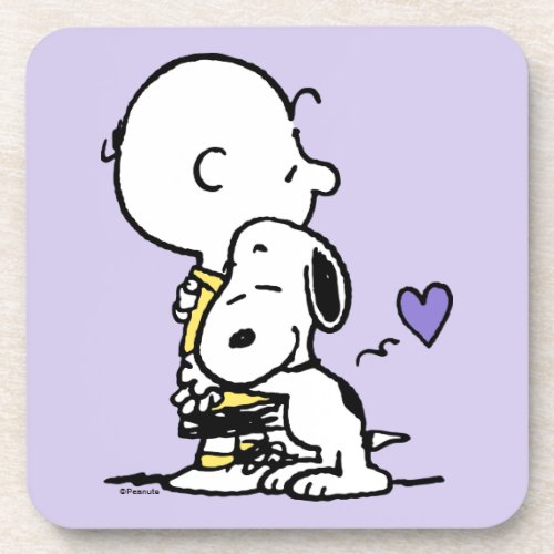 Peanuts  Valentines Day  Charlie Brown  Snoopy Beverage Coaster