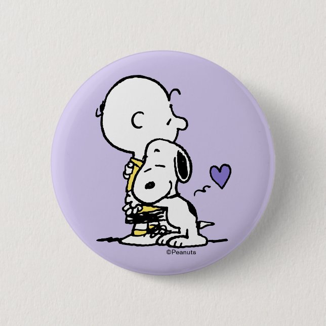 Peanuts | Valentine's Day | Charlie Brown & Snoopy Button (Front)