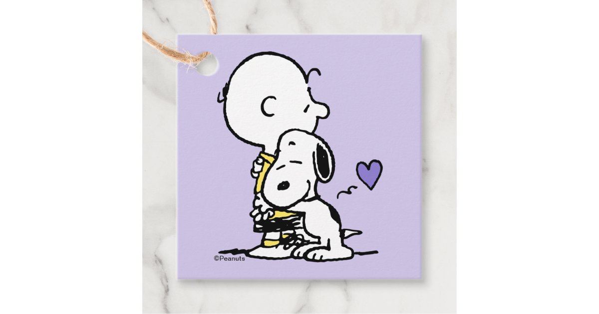 Peanuts | Valentine's Day | Charlie Brown & Snoopy Gift Tags | Zazzle