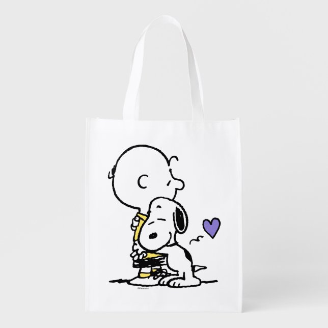 Peanuts | Valentine's Day | Charlie Brown & Snoopy Grocery Bag (Front)