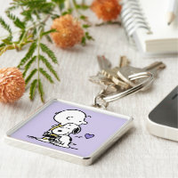 Peanuts, Valentine's Day, Charlie Brown & Snoopy Keychain