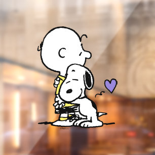 Peanuts   Valentine's Day   Charlie Brown & Snoopy Window Cling