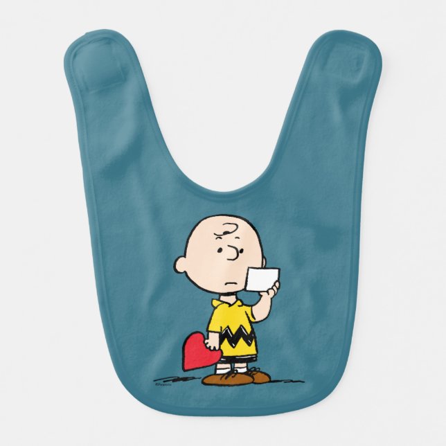 Peanuts | Valentine's Day Charlie Brown Valentine Baby Bib (Front)