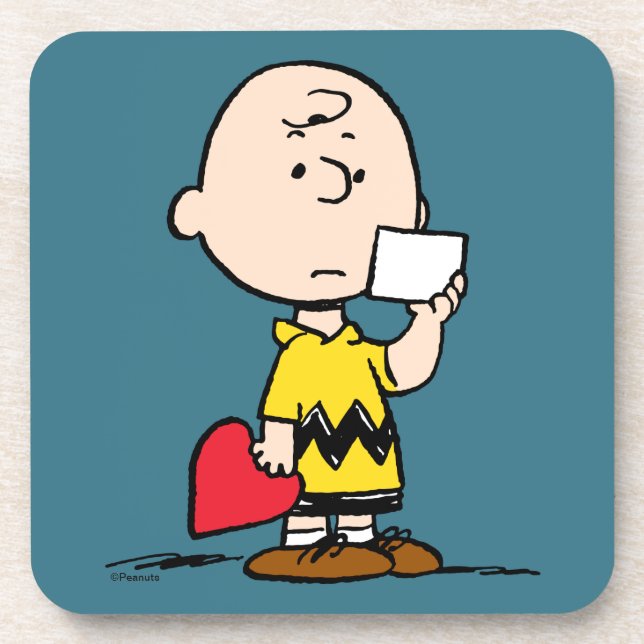 Peanuts | Valentine's Day Charlie Brown Valentine Beverage Coaster (Front)