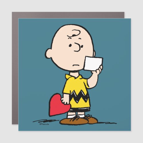 Peanuts  Valentines Day Charlie Brown Valentine Car Magnet