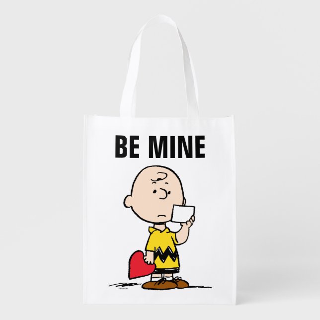 Peanuts | Valentine's Day Charlie Brown Valentine Grocery Bag (Front)