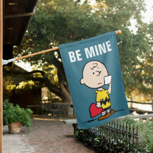 Peanuts Valentine's Day Charlie Brown Valentine House Flag