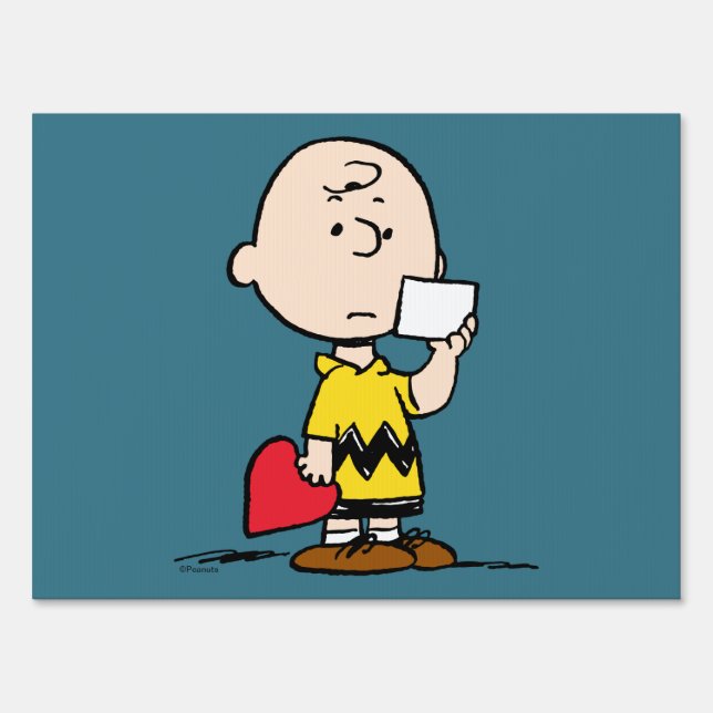 Peanuts | Valentine's Day Charlie Brown Valentine Sign (Back)