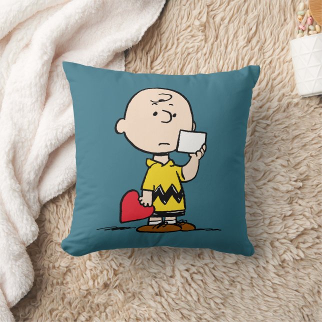 Peanuts | Valentine's Day Charlie Brown Valentine Throw Pillow (Blanket)
