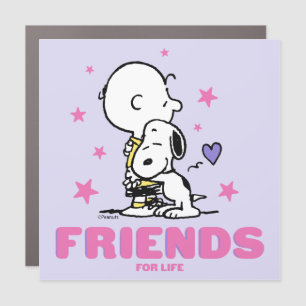 Peanuts Valentine's Day Friends For Life Car Magnet