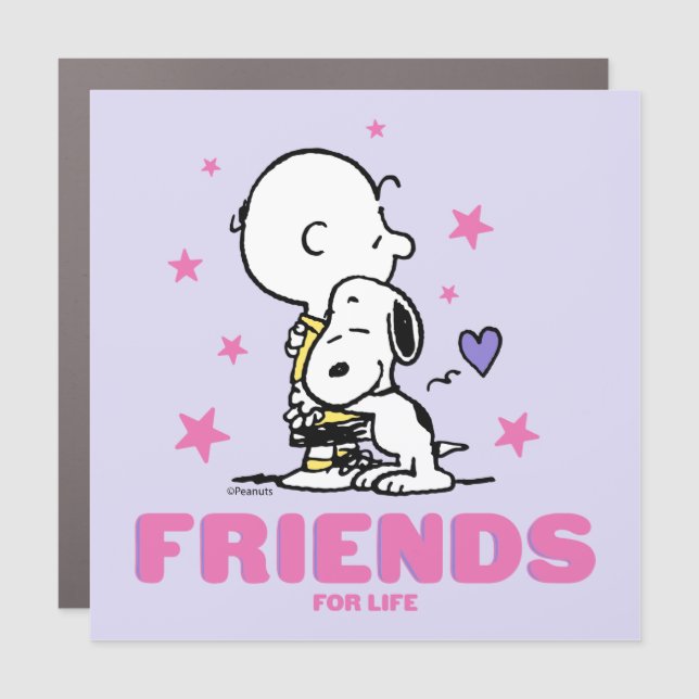 Peanuts | Valentine's Day | Friends For Life Car Magnet (Front)