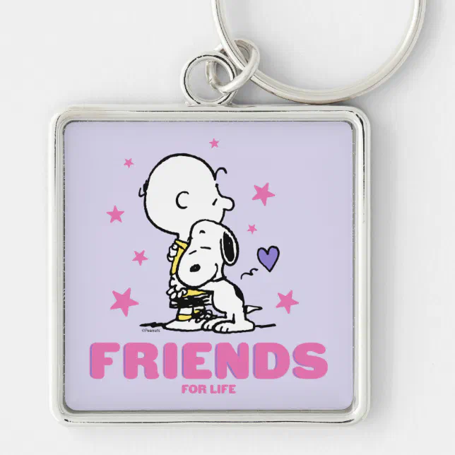 Peanuts, Valentine's Day, Charlie Brown & Snoopy Keychain