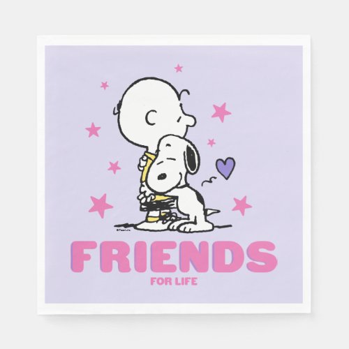 Peanuts  Valentines Day  Friends For Life Napkins