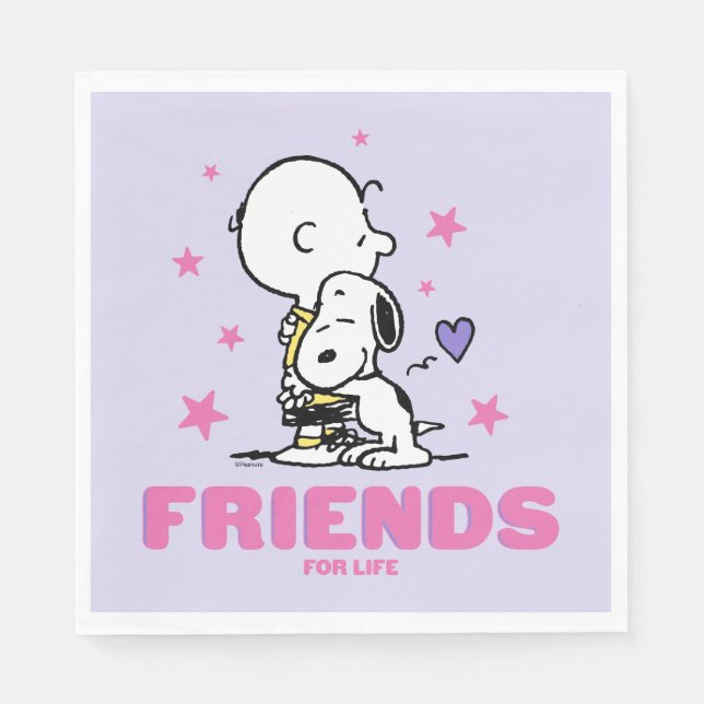 Peanuts | Valentine's Day | Friends For Life Napkins (Front)