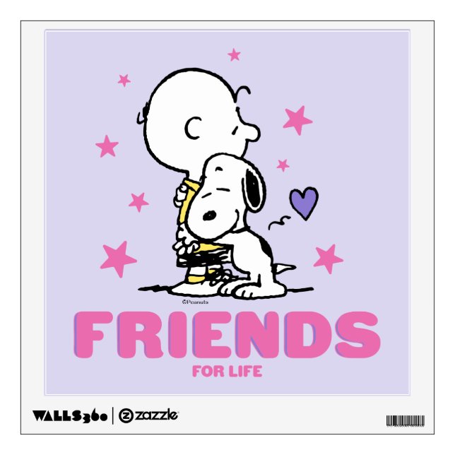 Peanuts | Valentine's Day | Friends For Life Wall Decal (Front)