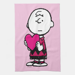 Peanuts Valentine's Day Heart Charlie Brown Kitchen Towel