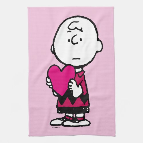 Peanuts  Valentines Day  Heart Charlie Brown Kitchen Towel