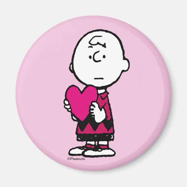 Peanuts | Valentine's Day | Heart Charlie Brown Magnet (Front)