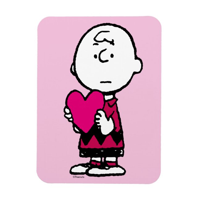 Peanuts | Valentine's Day | Heart Charlie Brown Magnet (Vertical)