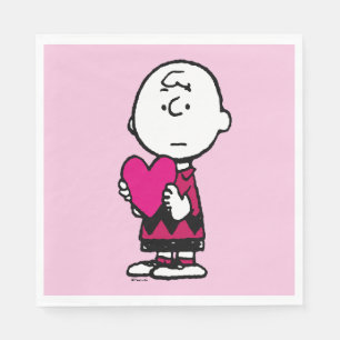 Peanuts Valentine's Day Heart Charlie Brown Napkins