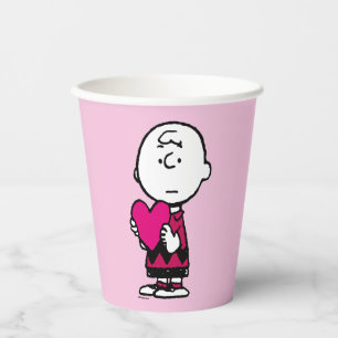 Peanuts Valentine's Day Heart Charlie Brown Paper Cups