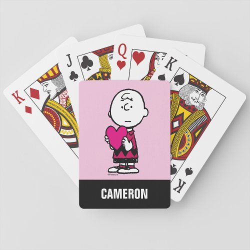 Peanuts  Valentines Day  Heart Charlie Brown Playing Cards