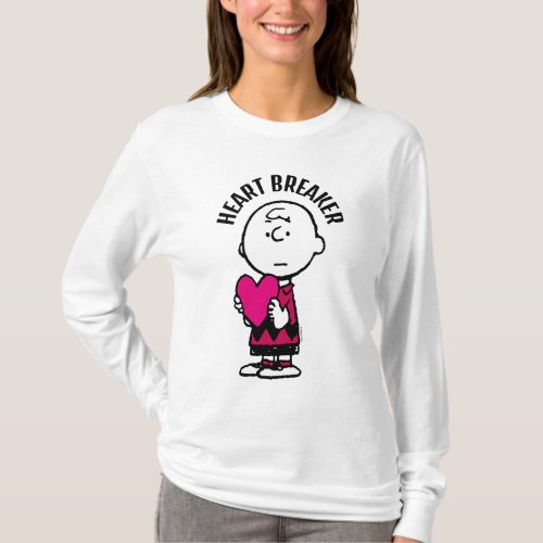 Peanuts  Valentines Day  Heart Charlie Brown T_Shirt