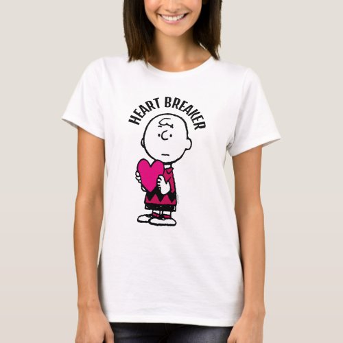 Peanuts  Valentines Day  Heart Charlie Brown T_Shirt