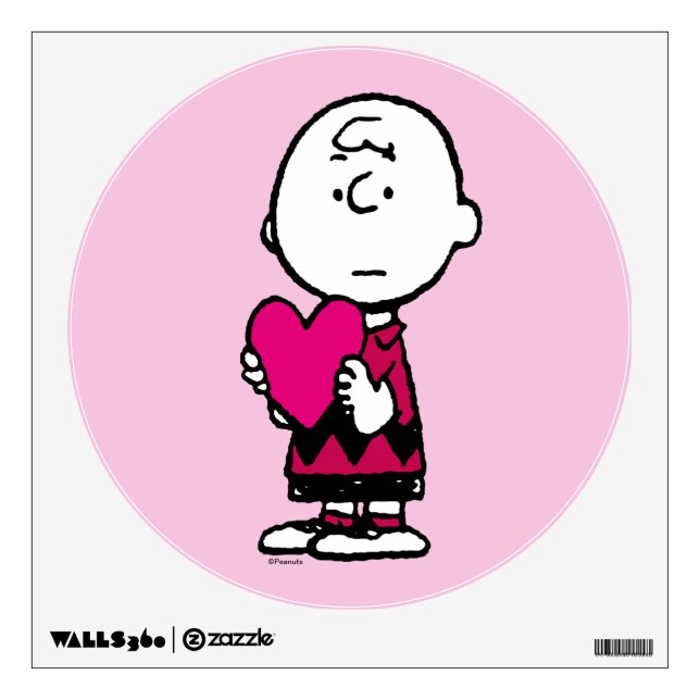 Peanuts | Valentine's Day | Heart Charlie Brown Wall Decal (Front)
