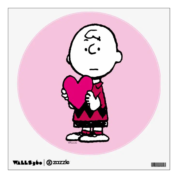 Peanuts | Valentine's Day | Heart Charlie Brown Wall Decal | Zazzle