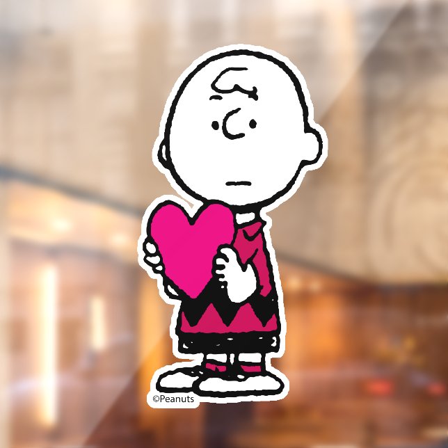 Peanuts | Valentine's Day | Heart Charlie Brown Window Cling (Sheet 2)