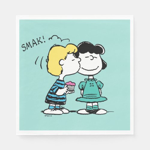 Peanuts  Valentines Day  Lucy  Schroeder Kiss Napkins