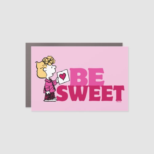 Peanuts  Valentines Day  Sally Be Sweet Car Magnet