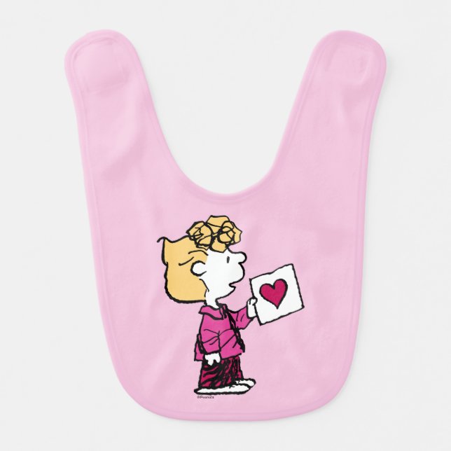 Peanuts | Valentine's Day | Sally Valentine Card Baby Bib (Front)