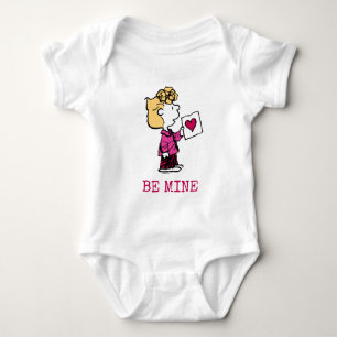 Peanuts Valentine's Day Sally Valentine Card Baby Bodysuit